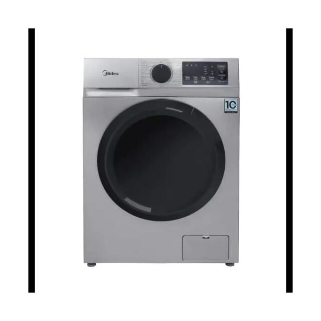 Midea غسالة ميديا ذات التحميل الأمامي مع محرك إنفيرتر، سعة 7 كجم، رمادي - MFN09W70B-S