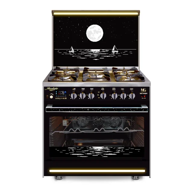 بوتاجاز مون لايت ليد 5 شعلة 90*60 أمان كامل| Moonlight LED Cooker full safety