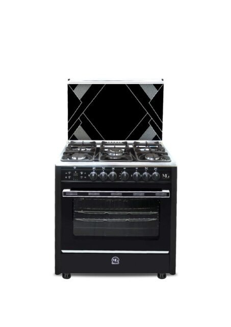 بوتاجاز جراند ميرور بلاك كاست 90×60 / Gas Cooker Grand Mirror Black Cast 60X90