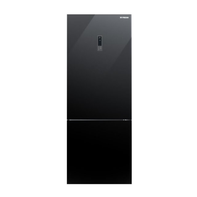 ثلاجة فريش 530 لتر - فريزر سفلى زجاج اسود / FNB-M640 YQGB